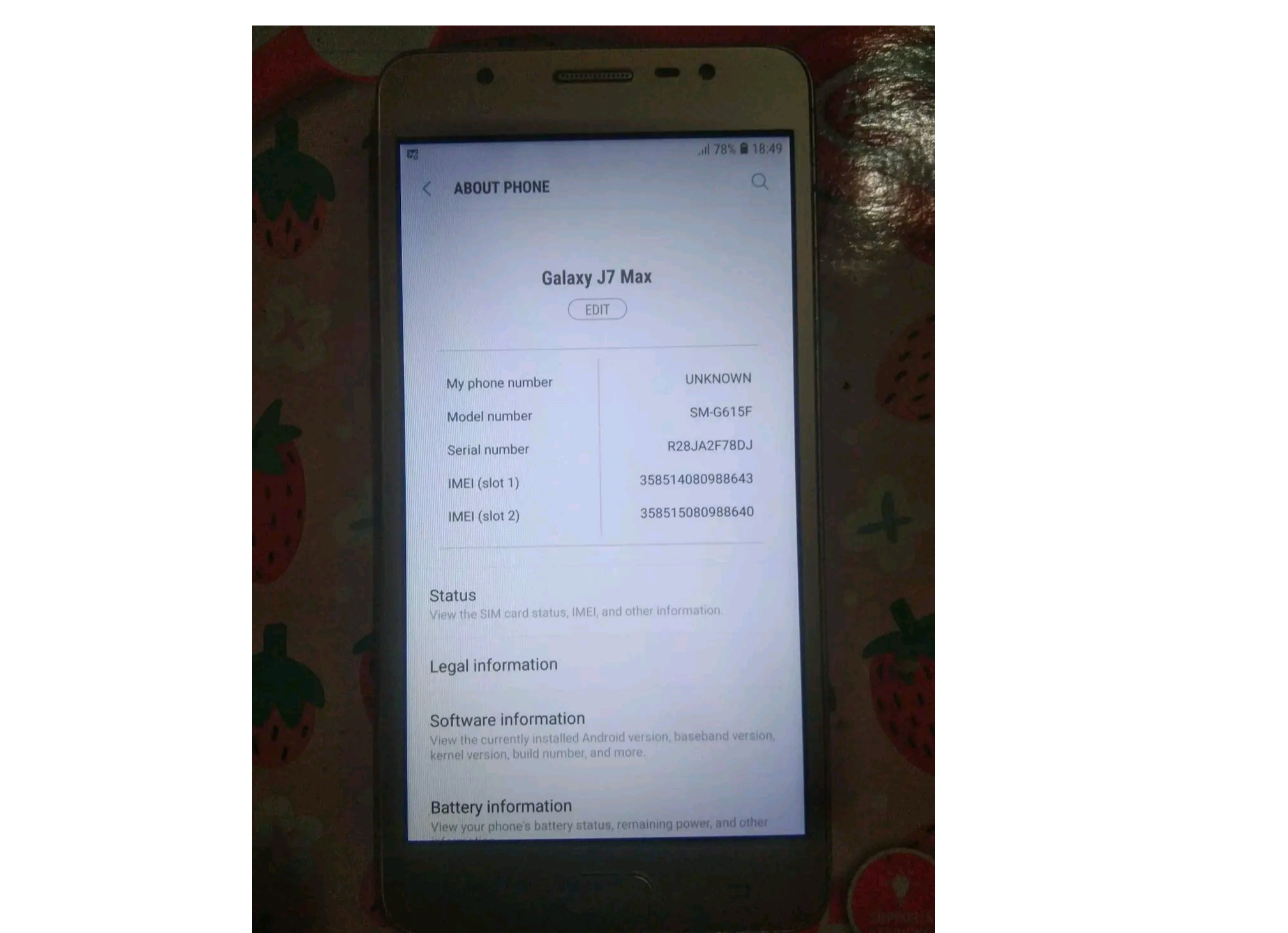 Samsung J7 Max (Used)