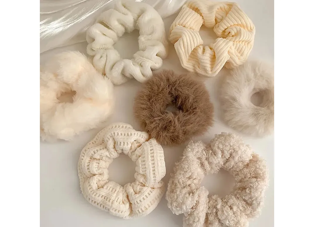 7Pcs/Set Women Hair Scrunchies Velvet Elastic Hair Band for Girls Ponytail Holder Rubber Bands Hairband Women Hair Accessories