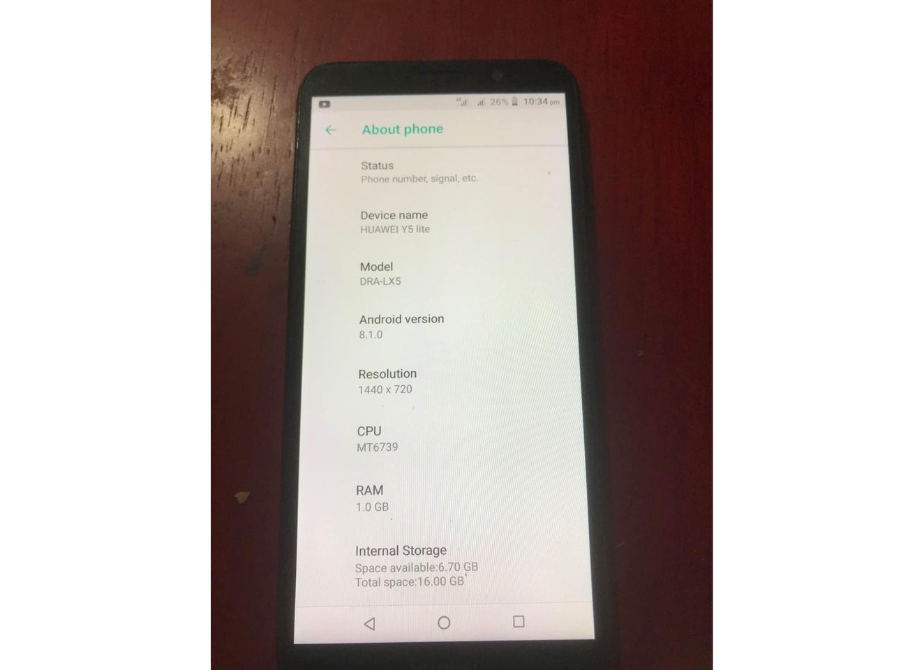 Huawei y5 lite used mobile