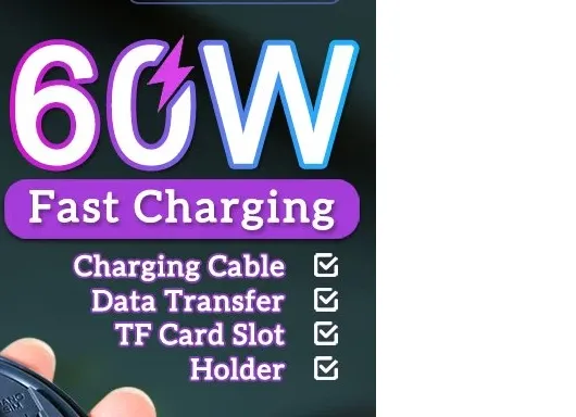 REMAX 5 In 1 60w Fast Charging Cables Type-C Mobile Phone Data Cable USB Charger Set Storage Box