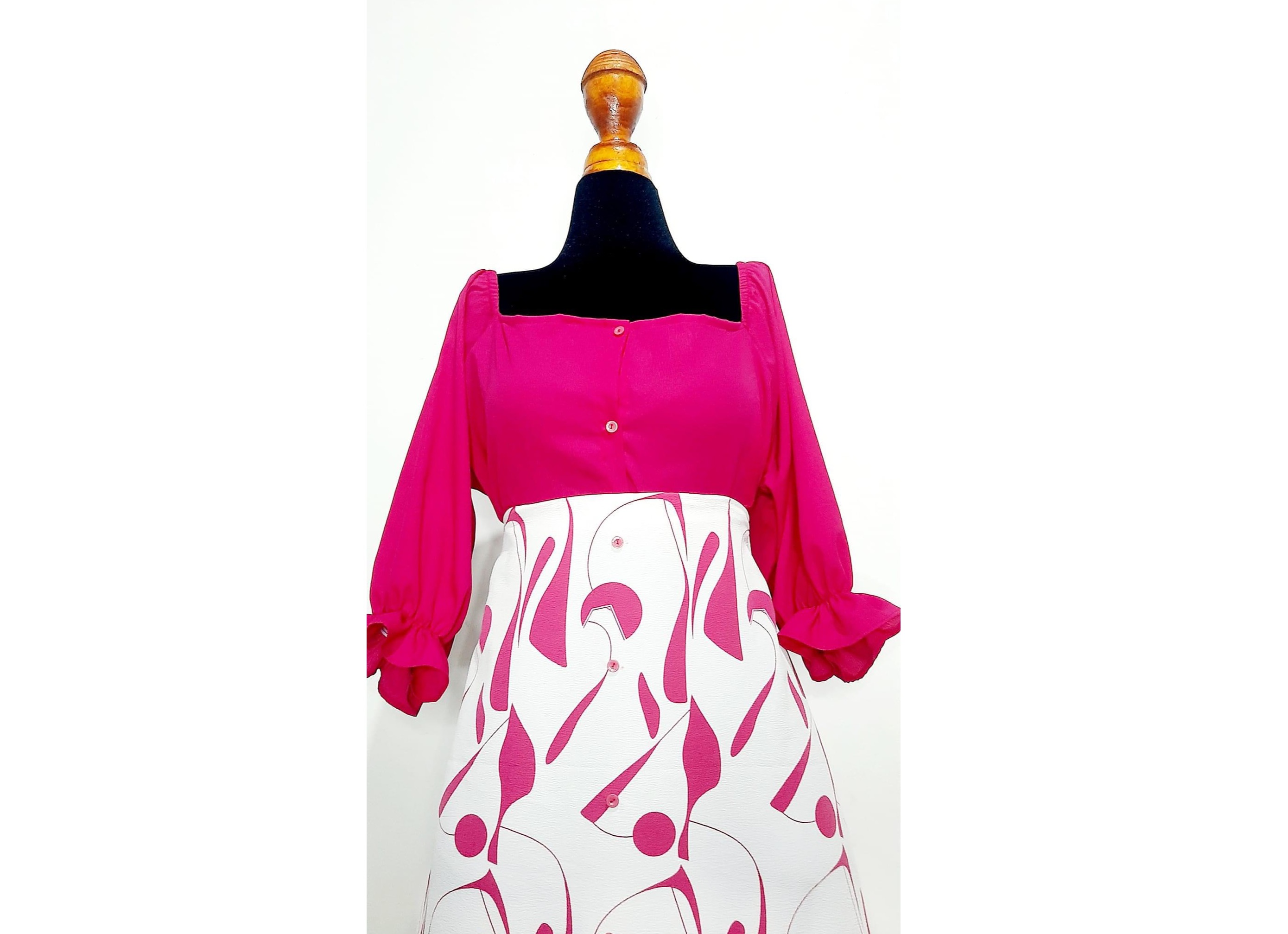Women pink white off shoulder maxi dress