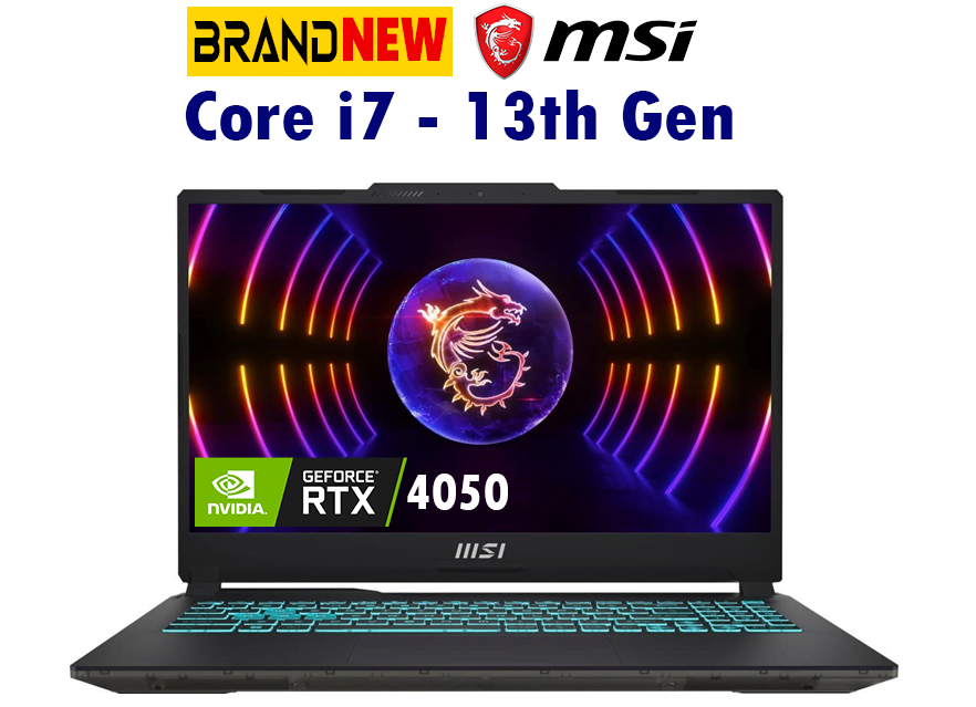 MSI Cyborg 15  Gaming Laptop (i7 13th Gen/ 16GB Ram - 512GB SSD/ RTX 4050 - 6GB/ 144Hz/ 1080P Full HD Display)