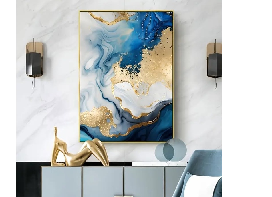3D Wall Art Framed 5 Panel Large Size