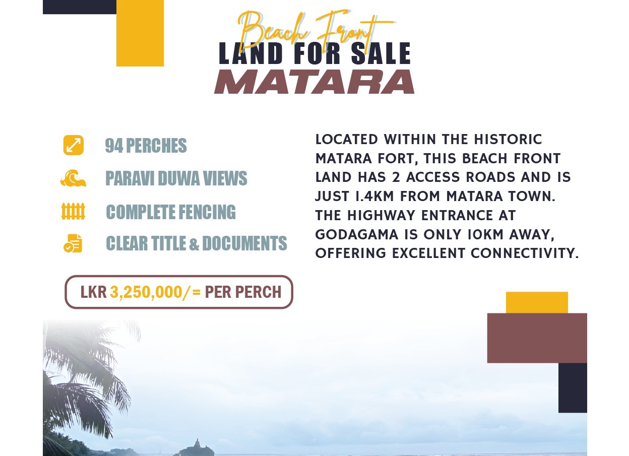 Matara Beach Front LAND