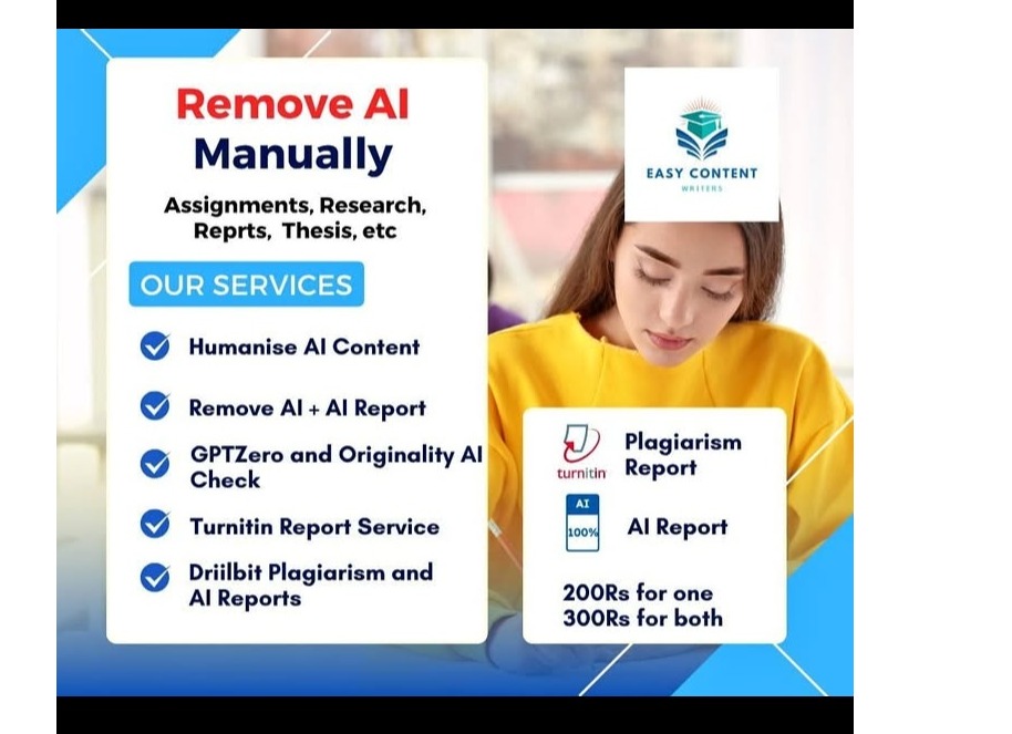 Turnitin AI and Pagiarism Check and AI remove service