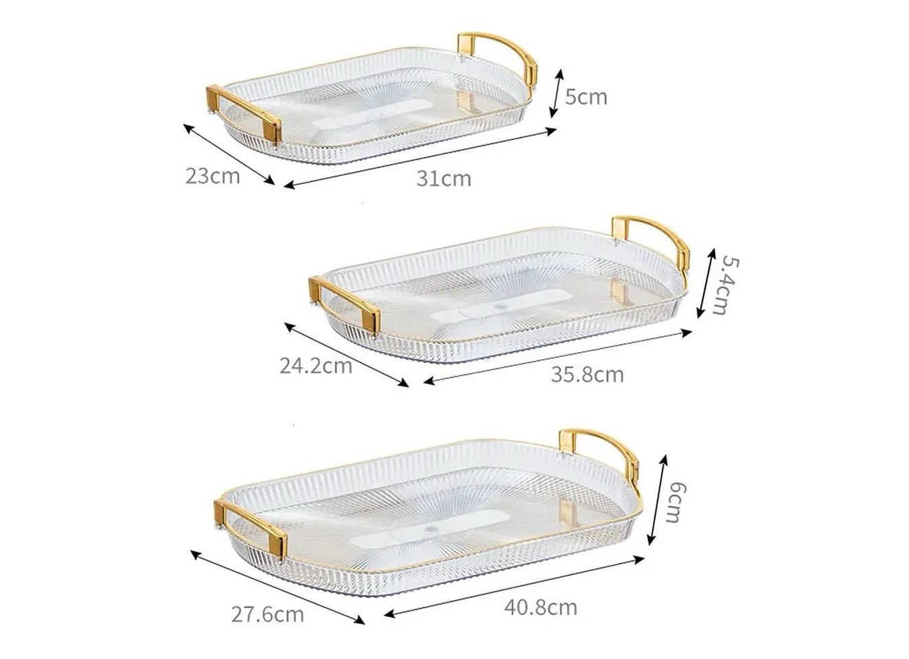 3pcs PREMIUM ACRYLIC MATERIAL SERVING
