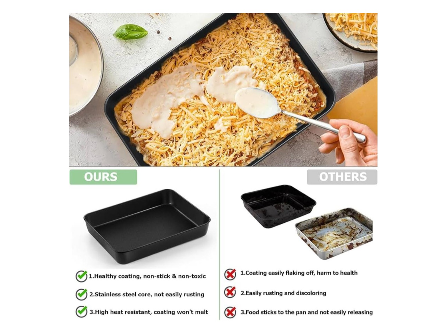 Non stick baking pan