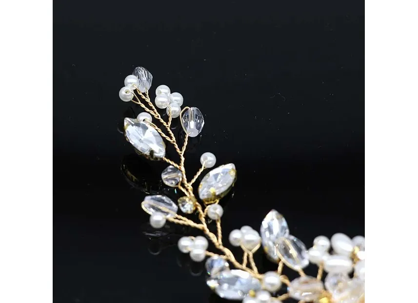 Bridal Hair Accessories Crystal Peals Hair Combs Wedding Hair Clips Accessories Jewelry Handmade Women Hair Ornaments Headpieces