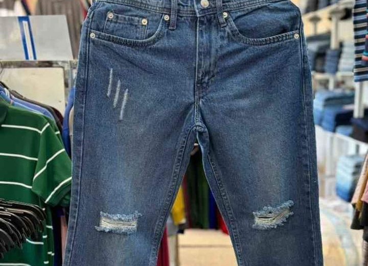 Mens patch denim