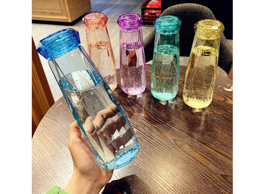 Glass water bottle