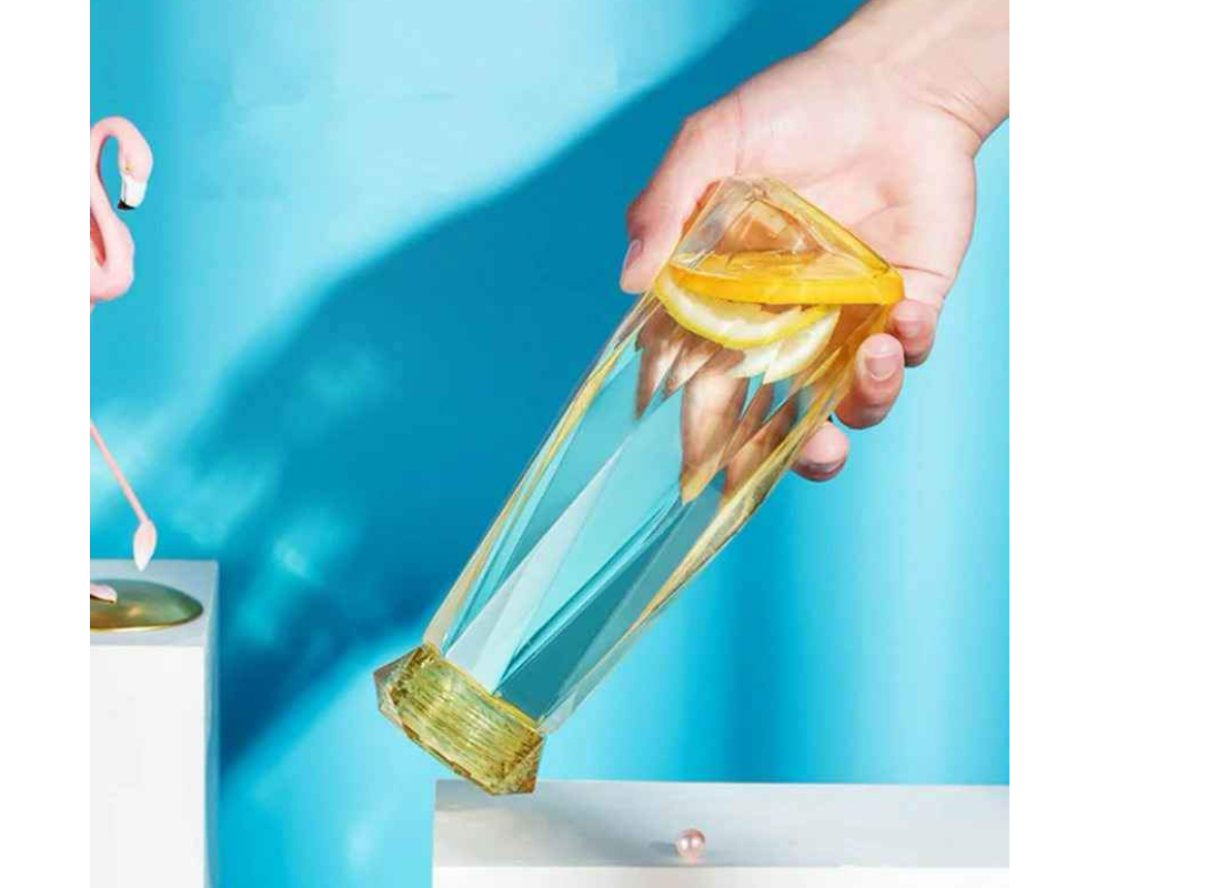 Glass water bottle