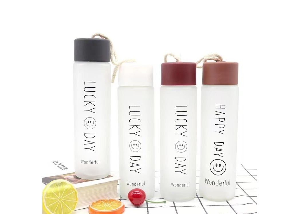 Glass water bottle