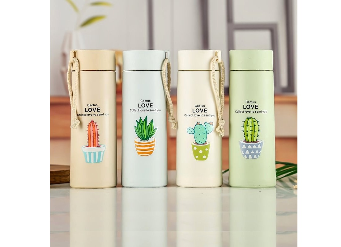 Cactus Glass water bottle 500ml