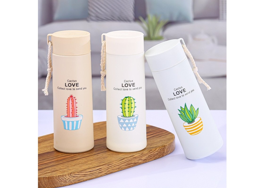 Cactus Glass water bottle 500ml