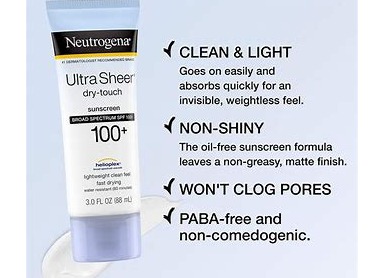 Neutrogena Mineral Ultra Sheer Dry-Touch SPF 30 Sunscreen Lotion 88ml