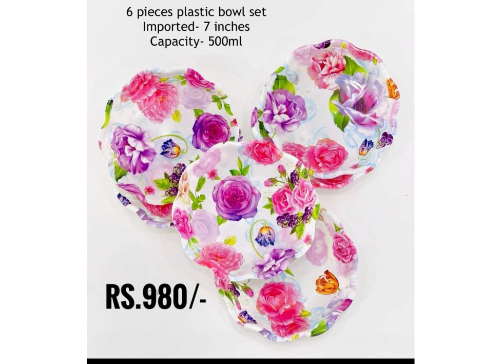 6 pcs Plastic Bowl set