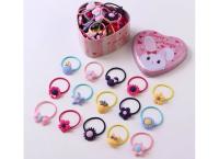 LOVE DADDY&MUMMY20Pcs/Box Cartoon Elastic Hair Bands Cute Bows Flower Rubber Band Hair Circle Sweet Hairbands for Kids Girls Hair Accessories