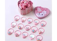 LOVE DADDY&MUMMY20Pcs/Box Cartoon Elastic Hair Bands Cute Bows Flower Rubber Band Hair Circle Sweet Hairbands for Kids Girls Hair Accessories