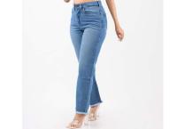 Item : Hem Frayed Mom Jeans