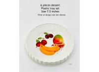6 pieces dessert plastics tray set