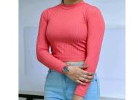 LONG SLEEVE RIBBED CROP TOP