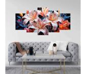 3D Wall Art Framed 5 Panel Large Size