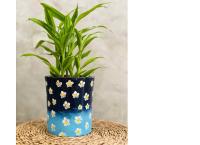 Handcrafted clay pots and indoor plants