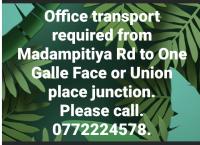 Office transport required 🚩