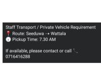 Staff transport (want)