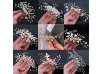 Bridal Hair Accessories Crystal Peals Hair Combs Wedding Hair Clips Accessories Jewelry Handmade Women Hair Ornaments Headpieces