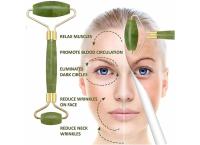 Flfwlass Facial Massager Jade Roller and Gua Sha Stone