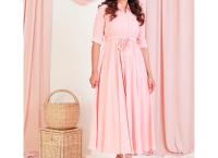 Belted Shirt Dress with Folded Sleeves